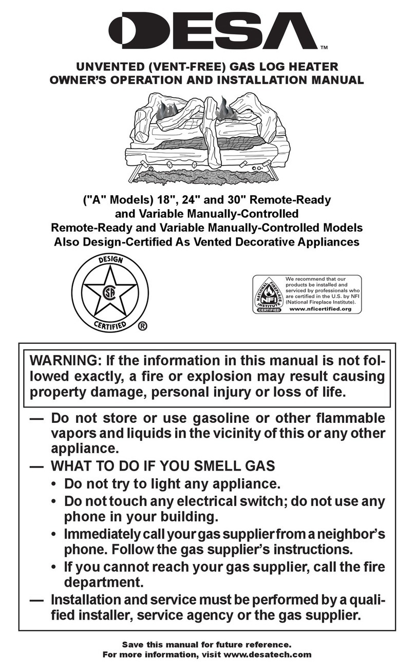 Desa "A" Models OWNER'S OPERATION AND INSTALLATION MANUAL Desa "A" Models OWNER'S OPERATION AND INSTALLATION MANUAL