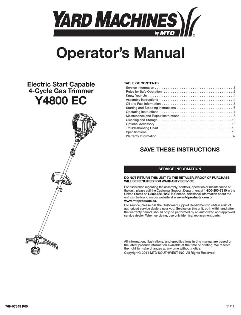 Yard Machines Y4800 EC Operator's manual