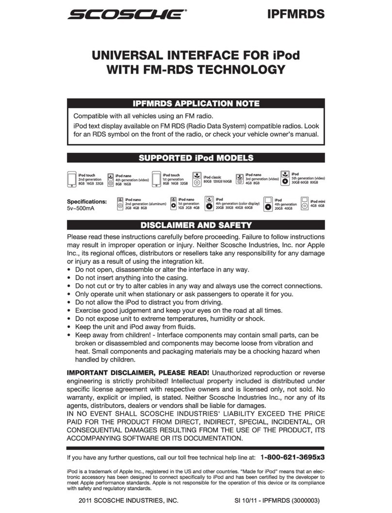 Scosche IPFMRDS User guide and technical manual