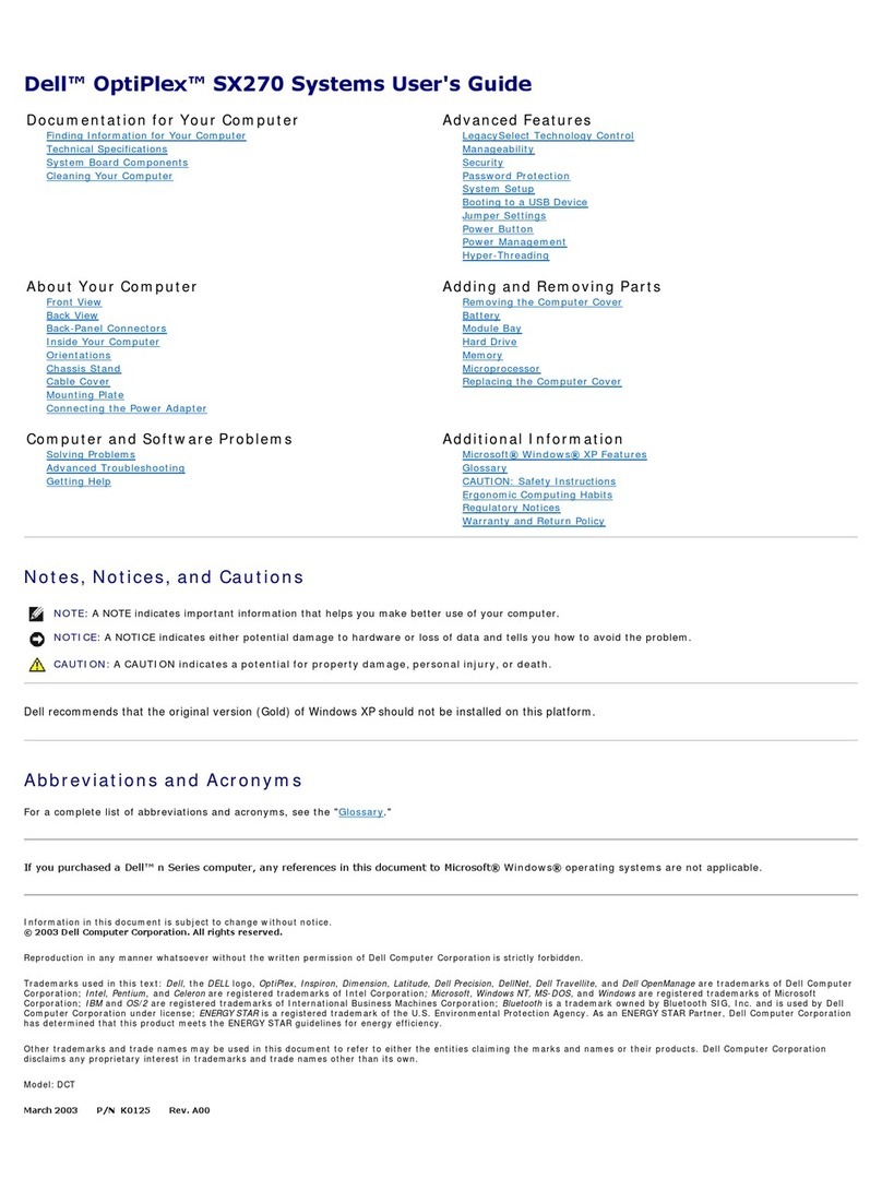Dell OptiPlex SX270 User manual