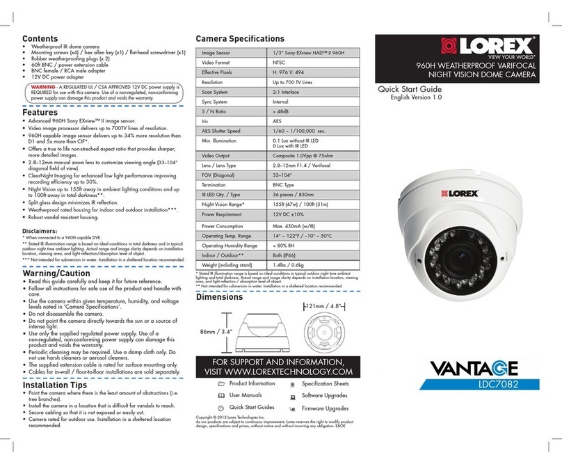 Lorex Vantage LDC7082 User manual