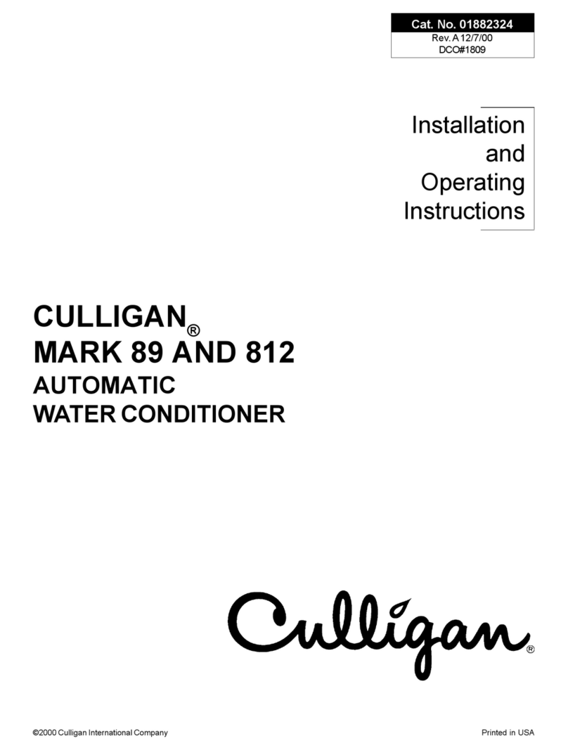Culligan MARK 89 Installation and operating instructions