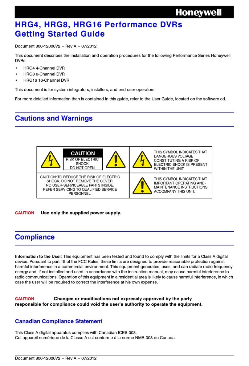 Honeywell HRG4 User manual