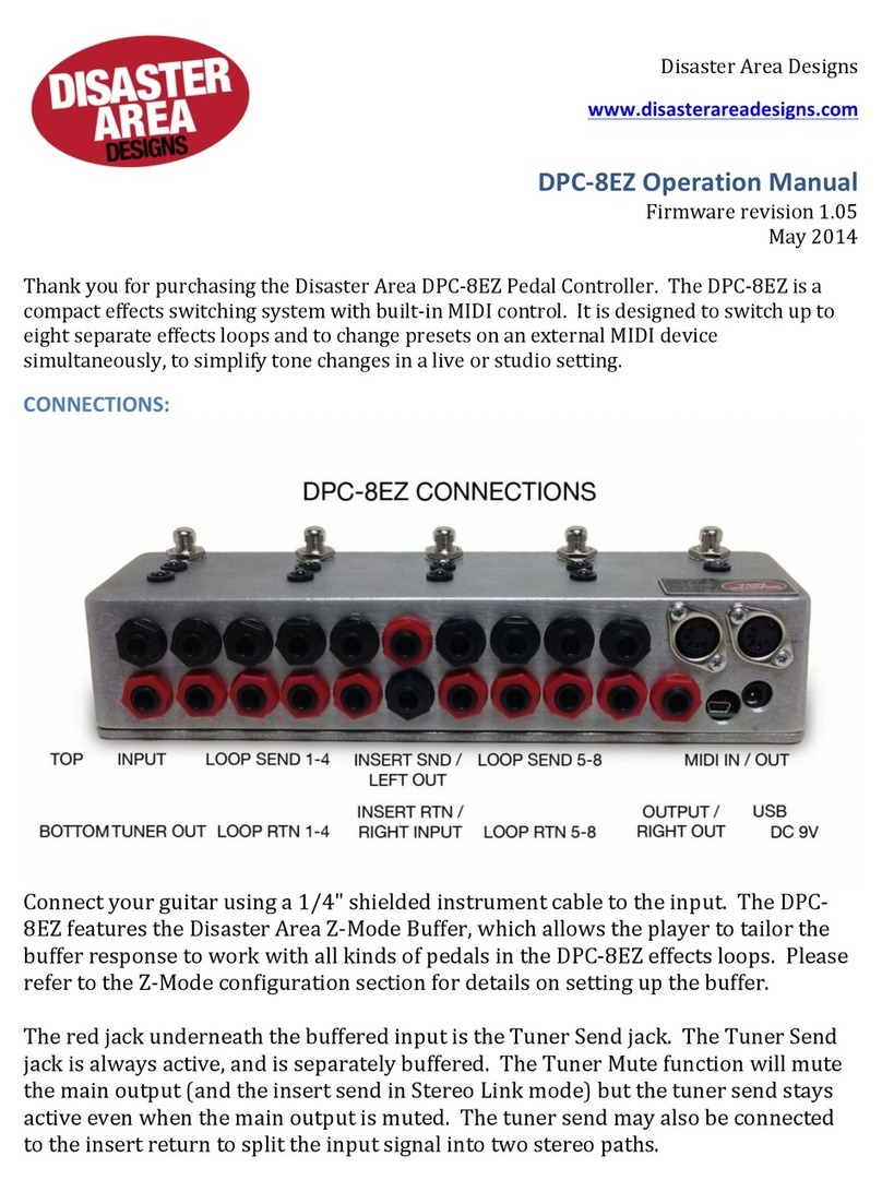 Disaster Area Design DPC-8EZ Operation manual