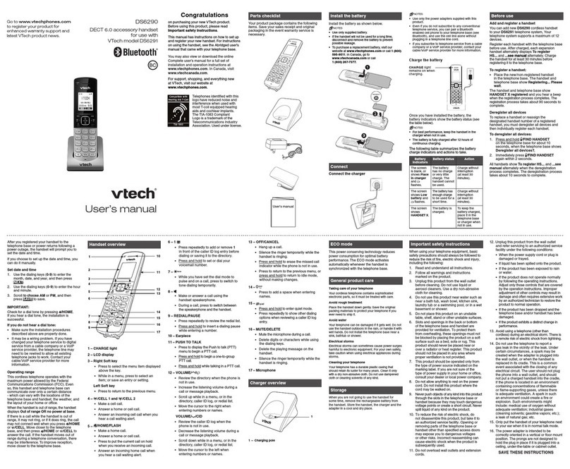 V-tech DS6290 User manual