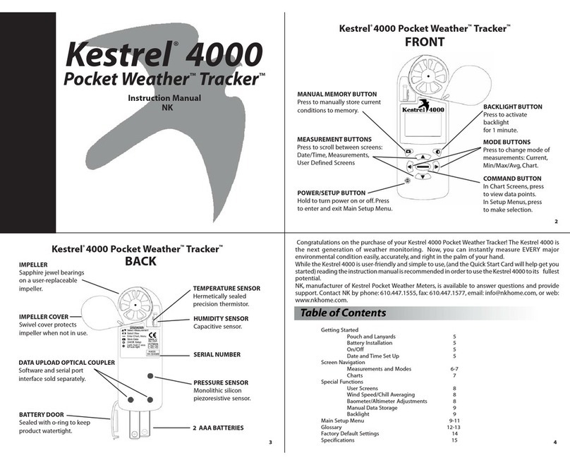 Nielsen-Kellerman Kestrel 4000 instruction manual Nielsen-Kellerman Kestrel 4000 instruction manual