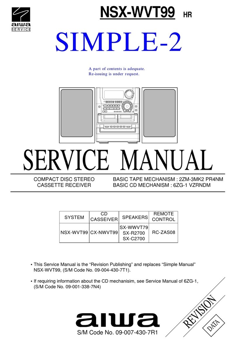 Aiwa SIMPLE-2 NSX-WVT99 HR User manual
