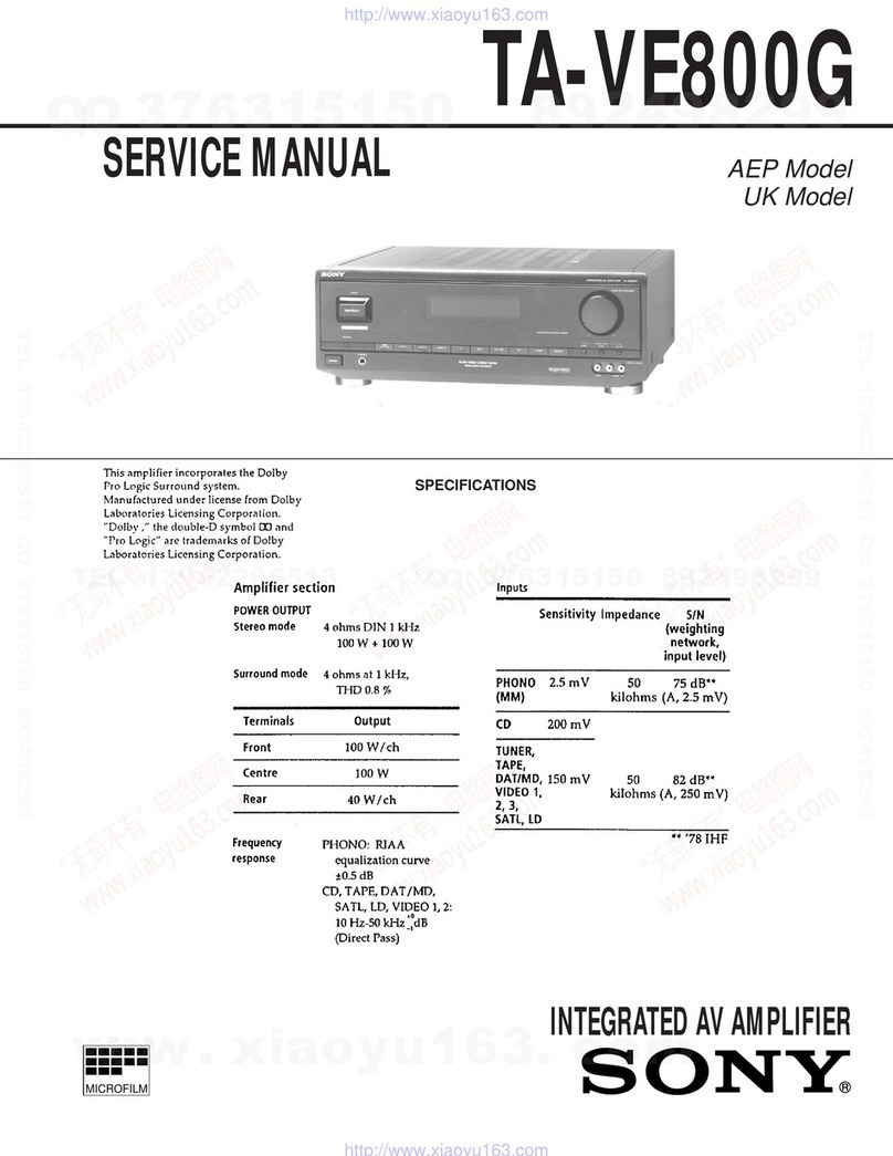 Sony TA-VE800G User manual