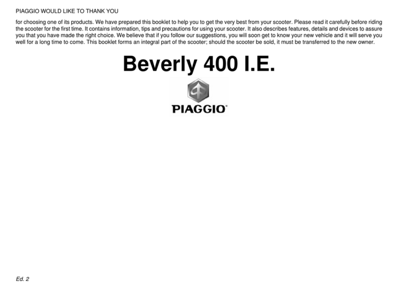 PIAGGIO Beverly 400 I.E Maintenance instructions