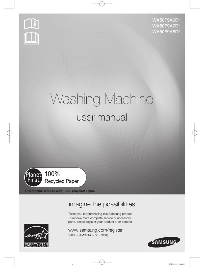 Samsung WA50F9A6D series user manual