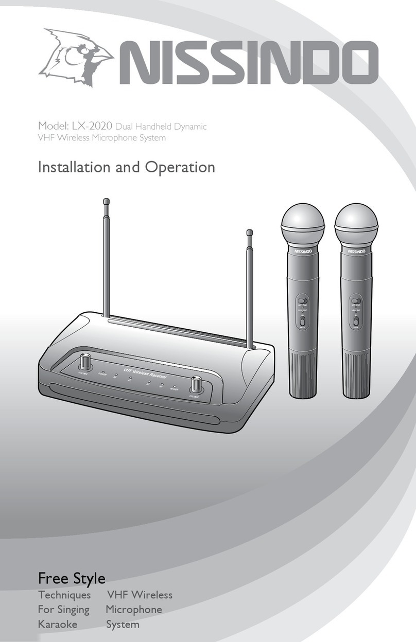Nissindo LX-2020 Installation and operation