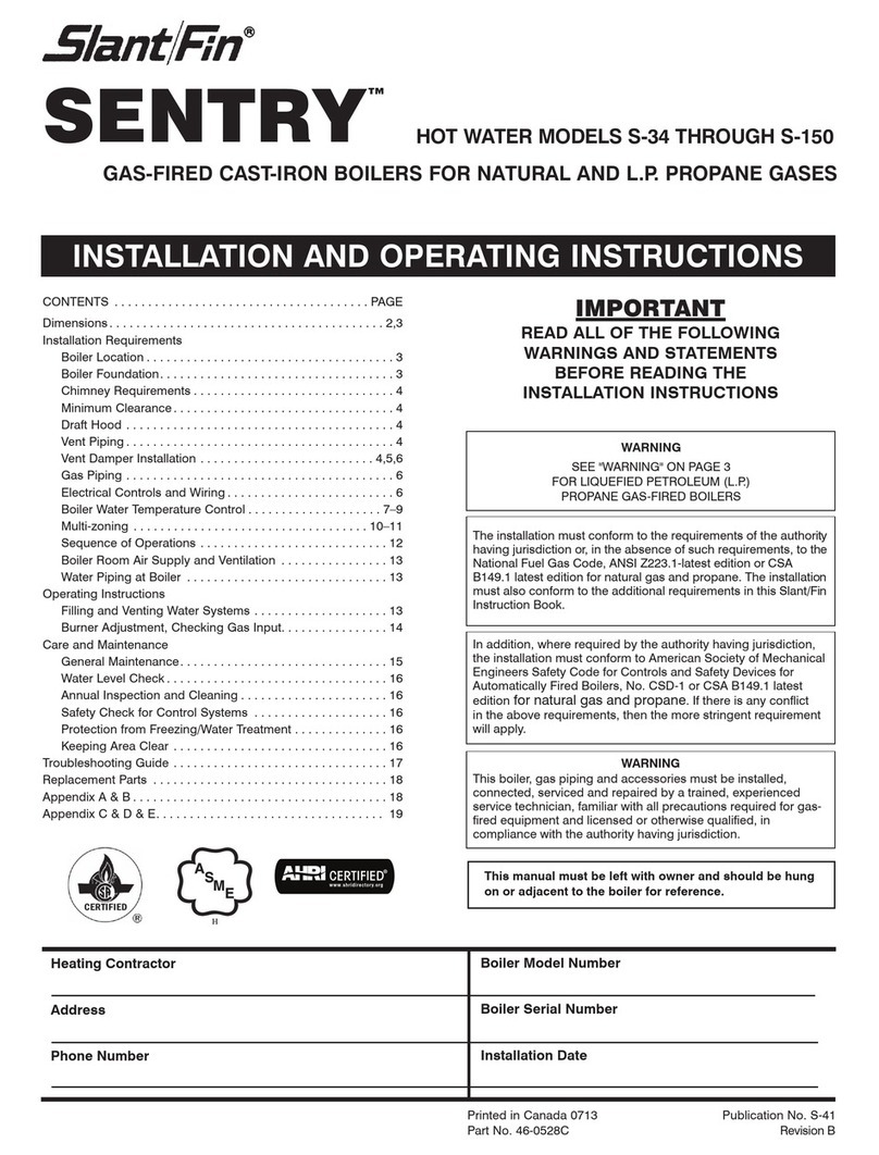 Sentry S-34 Installation and operating instructions