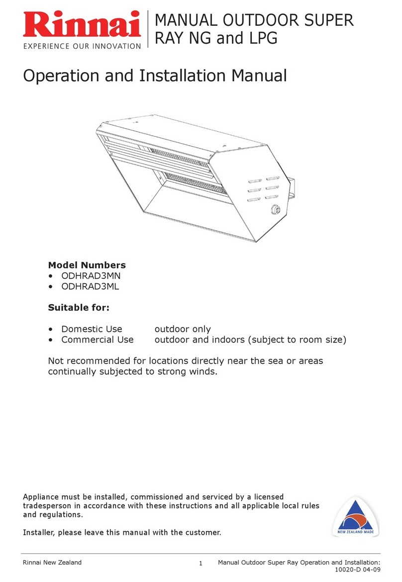Rinnai ODHRAD3MN Specification sheet