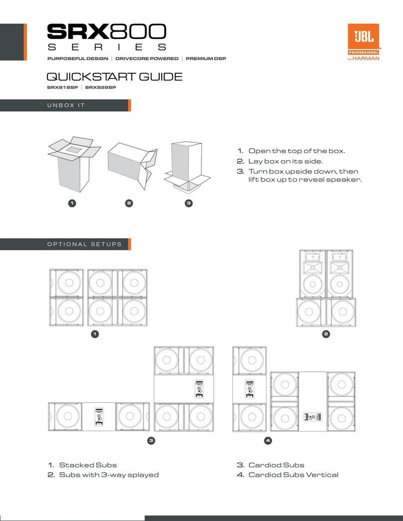 JBL SRX818SP quick start guide