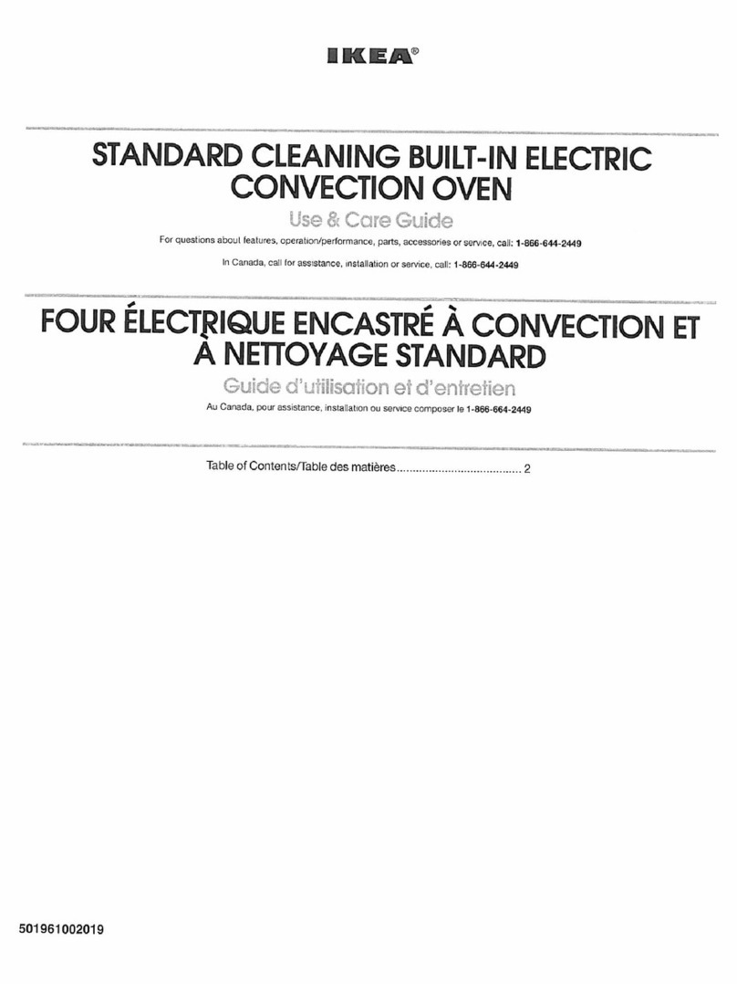 IKEA Standard cleaning built-in electric convection... User manual