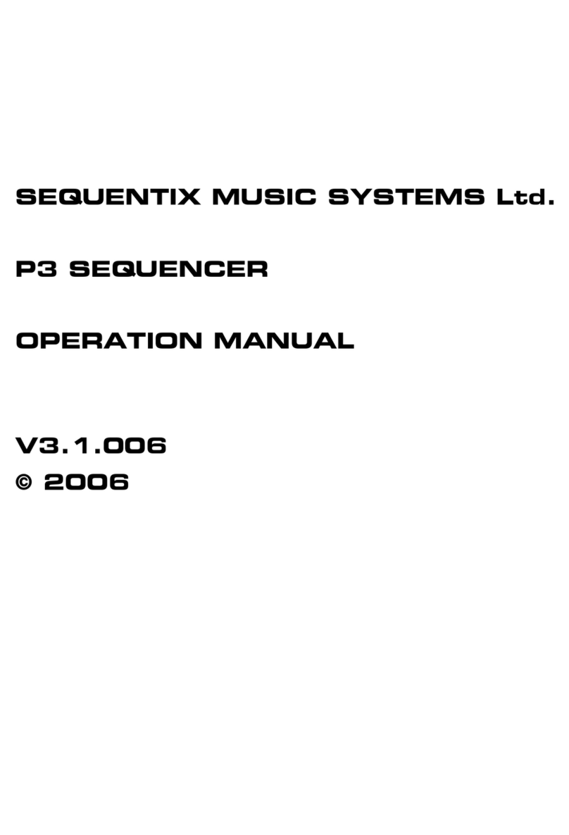 Sequentix P3 SEQUENCER Operation manual