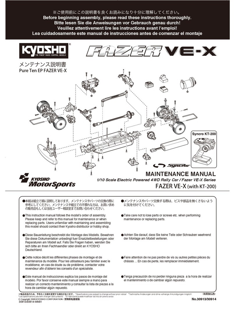 Kyosho FAZER VE-X (with KT-200) Maintenance manual