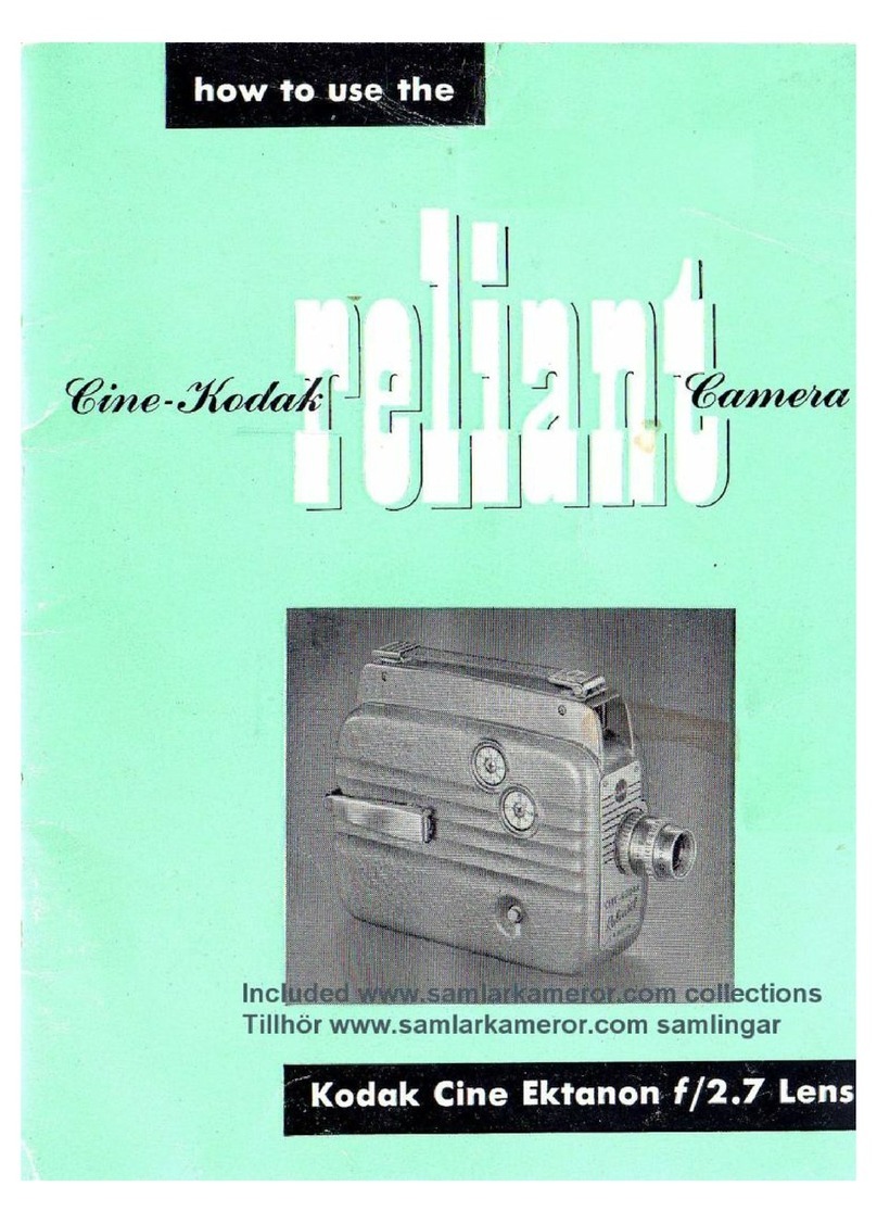 Kodak Cine Ektanon Reliant Camera Operating instructions