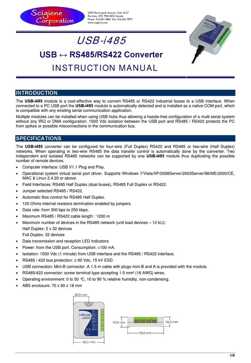 scigiene USB-i485 instruction manual