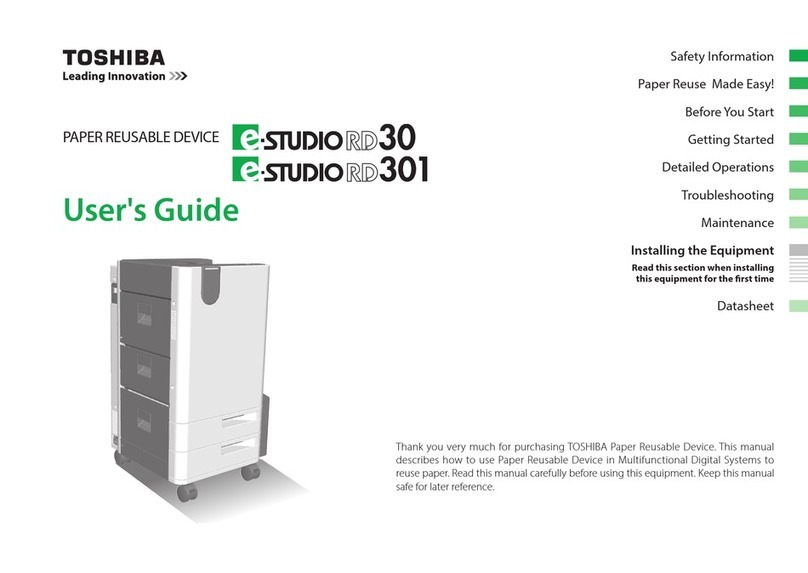 Toshiba e-Studio RD30 User manual