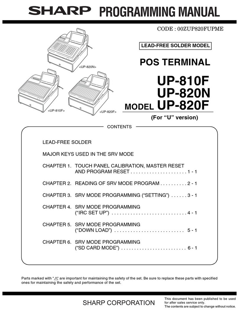 Sharp UP-810F Programming manual