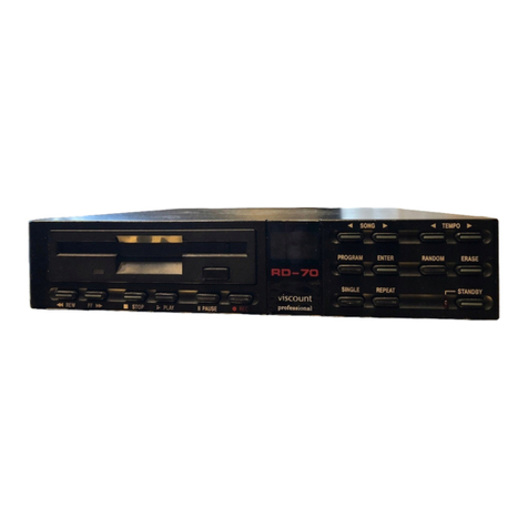Viscount RD-70 Quick reference guide