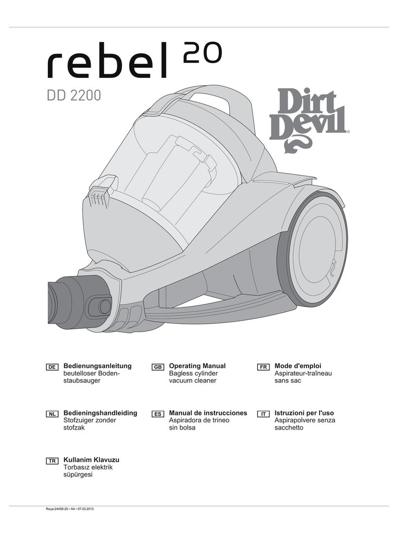 Dirt Devil Rebel 20 DD 2200 operating manual