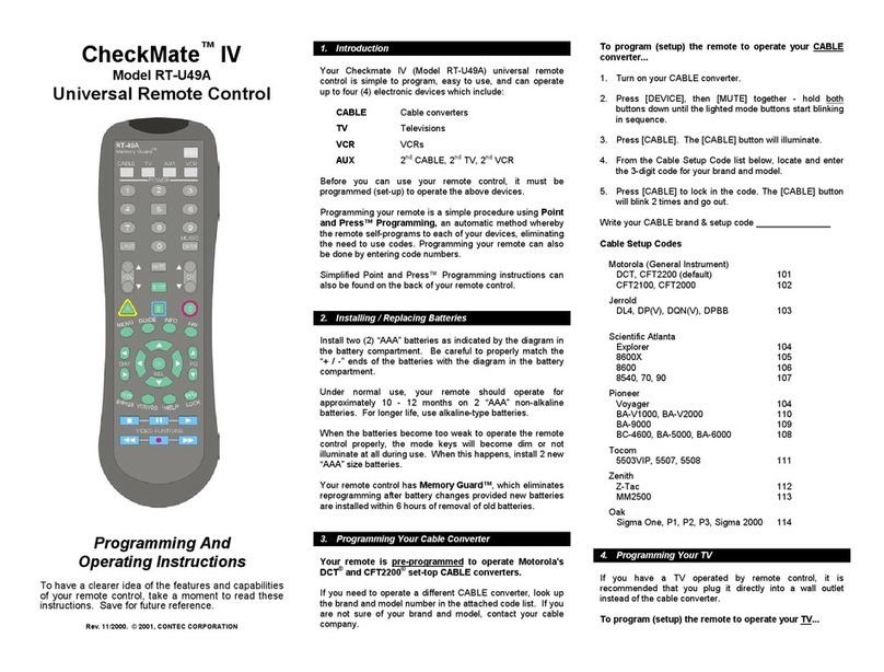 Contec CheckMate IV RT-U49A User manual
