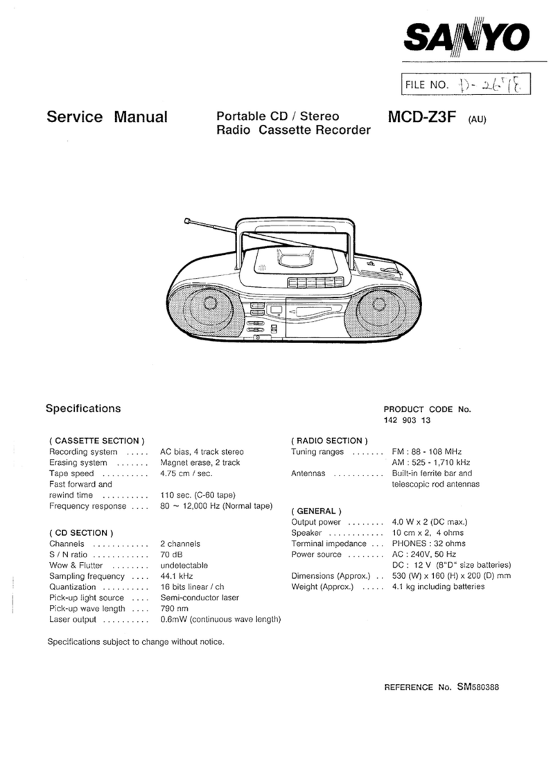 Sanyo MCD-Z3F User manual Sanyo MCD-Z3F User manual