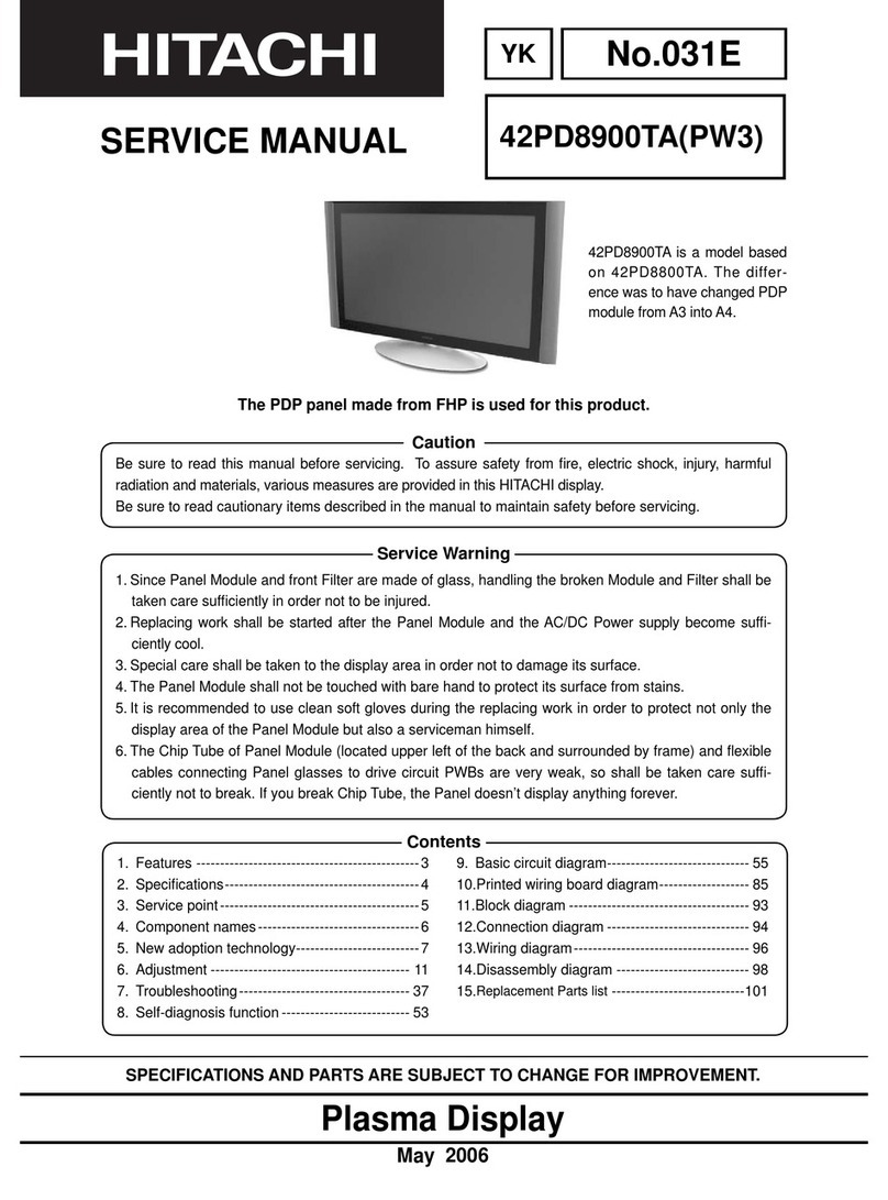 Hitachi 42PD8900TA Service manual