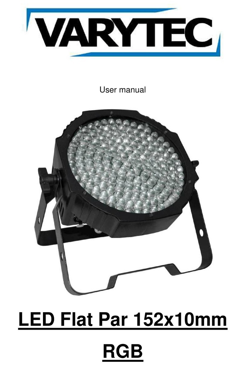 Varytec LED Flat Par 152x10mm RGB User manual