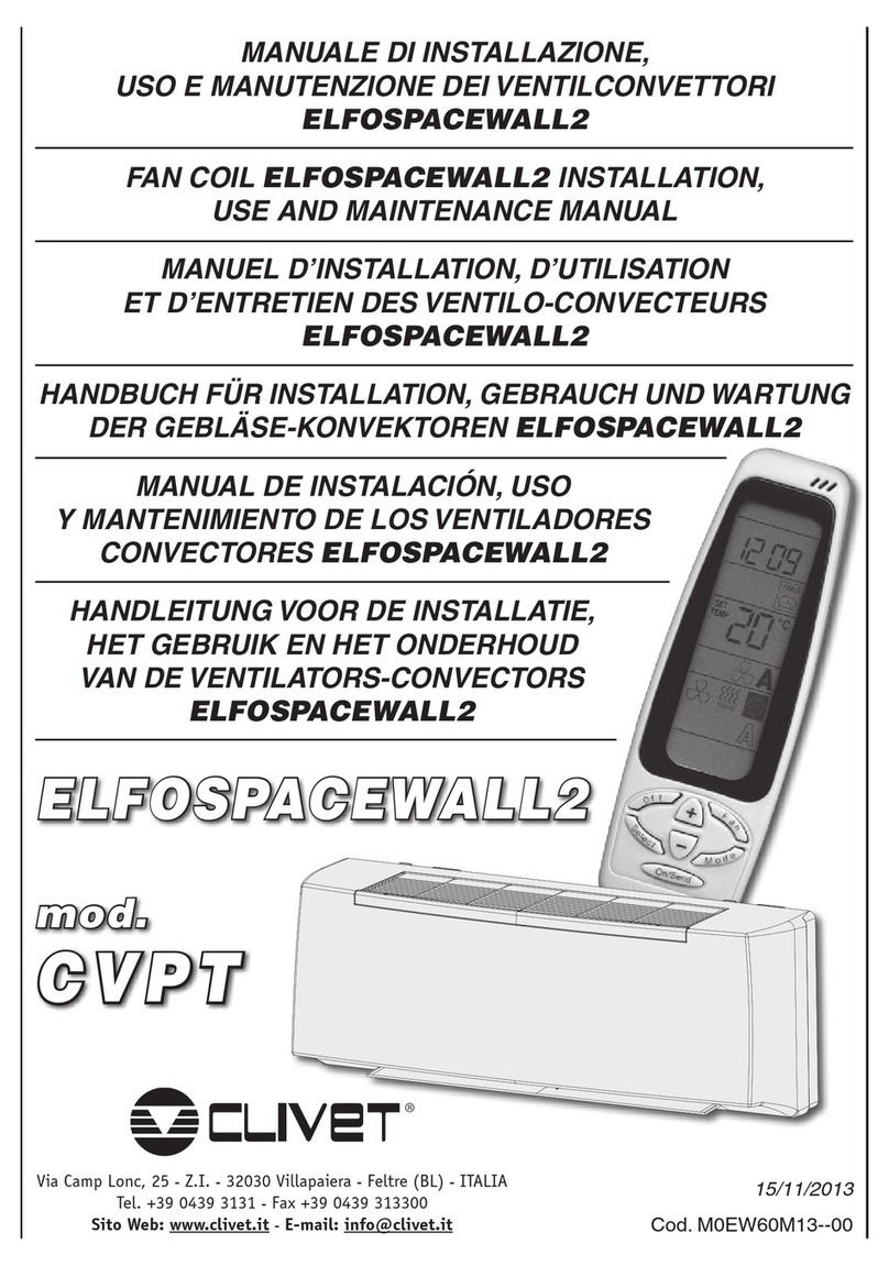 CLIVET ELFOSPACEWALL2 Installation, use and maintenance manual