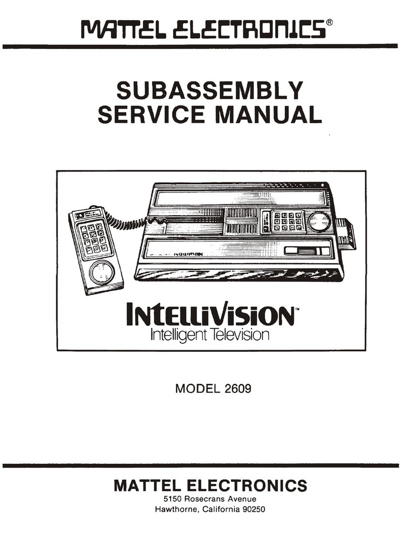 Mattel INtelliViSiON" 2609 User manual