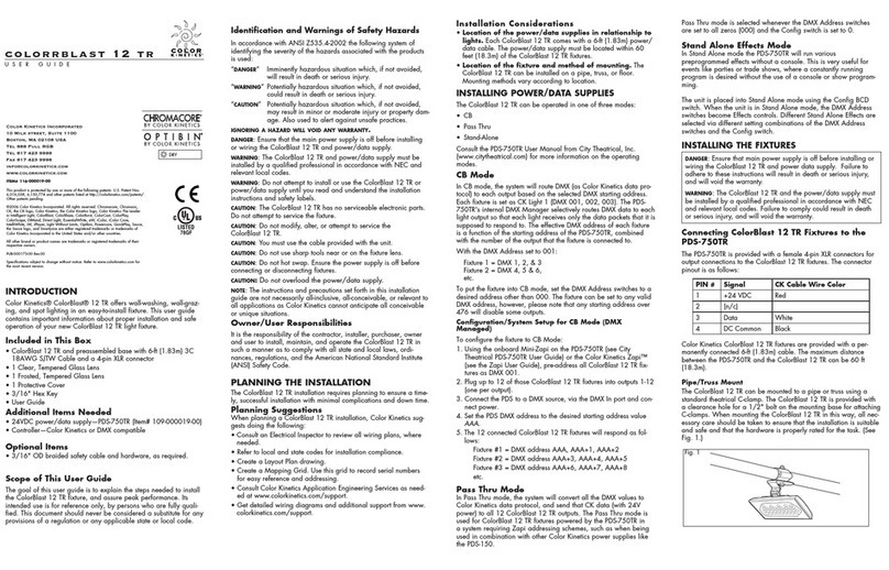 COLORKINETICS Colorrblast 12 TR user guide
