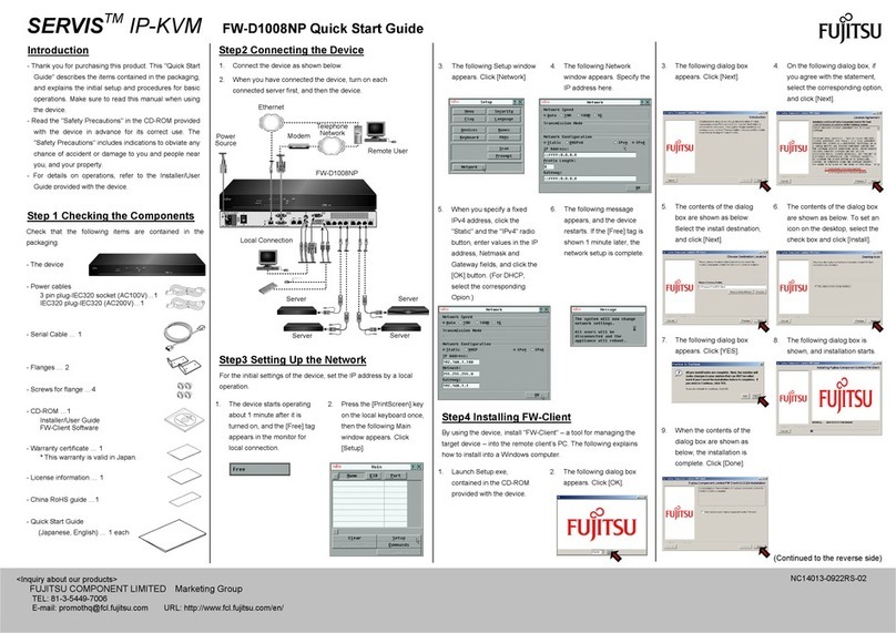 Fujitsu SERVIS FW-D1008NP quick start guide