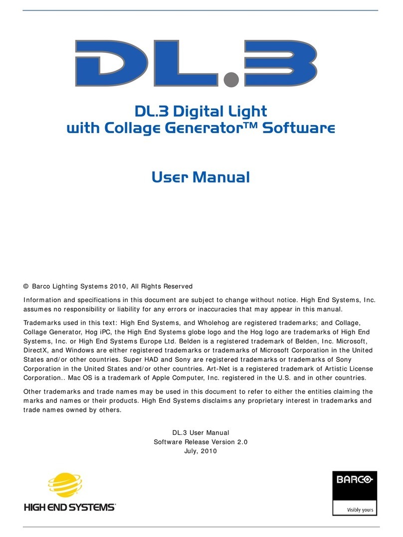 High End Systems DL.3 User manual