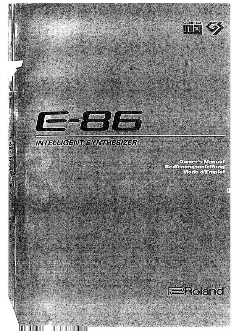 Roland E-86 User manual