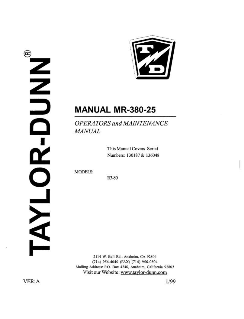 Taylor-Dunn R3-80 Operator's  maintenance manual