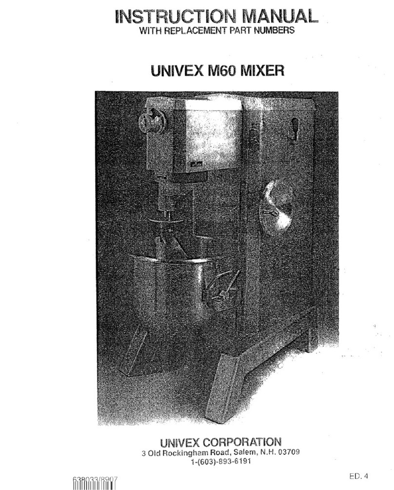 Univex M60 instruction manual