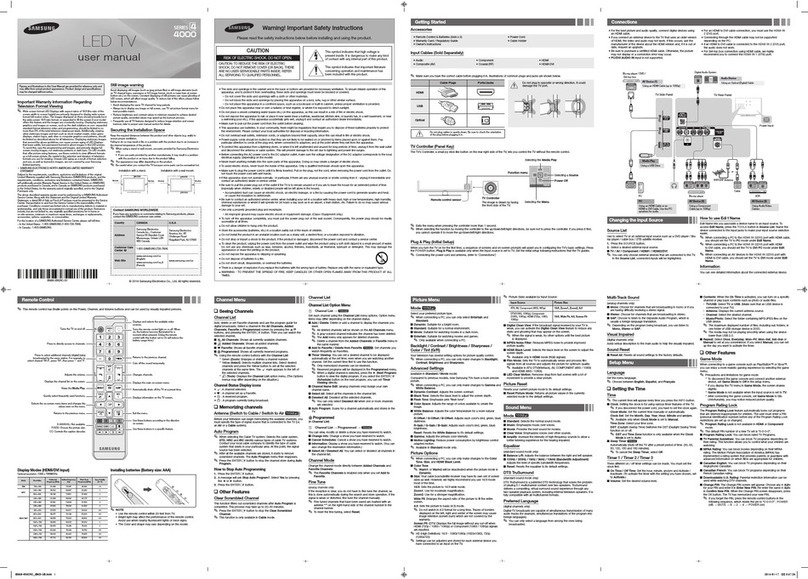 Samsung Series 4000 User manual Samsung Series 4000 User manual