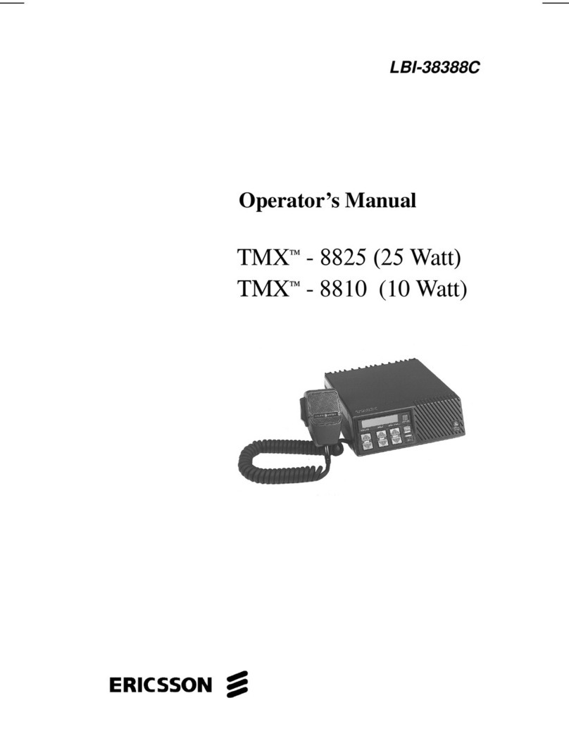 Ericsson TMX-8825 Operator's manual