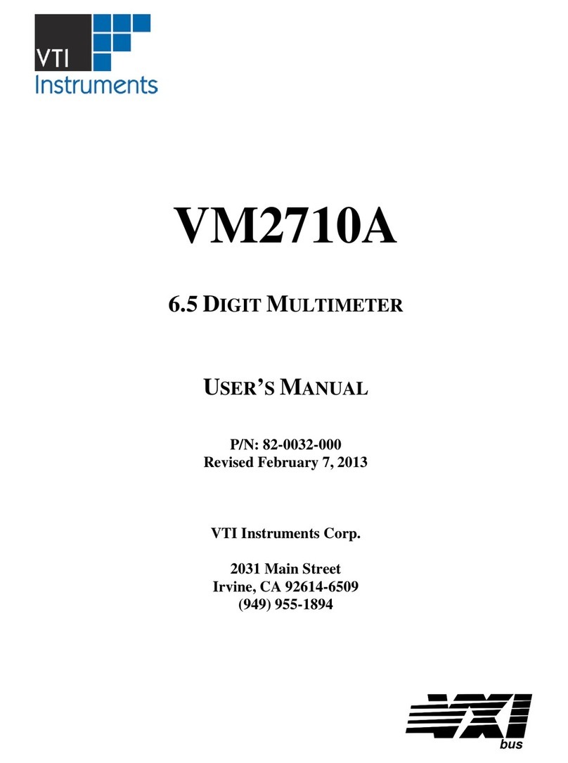 VTI Instruments VM2710A user manual
