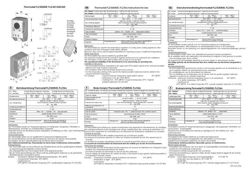 Pfannenberg FLZ 520 Instructions for use