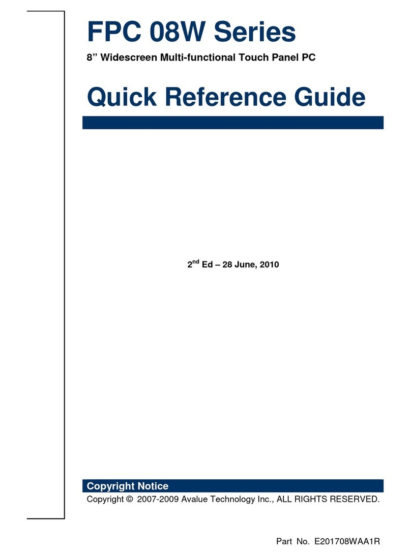 Avalue Technology FPC-08WA1 User manual Avalue Technology FPC-08WA1 User manual