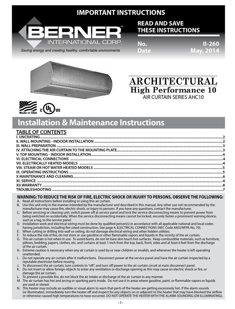 Berner AHC10-1036 Installation instructions manual