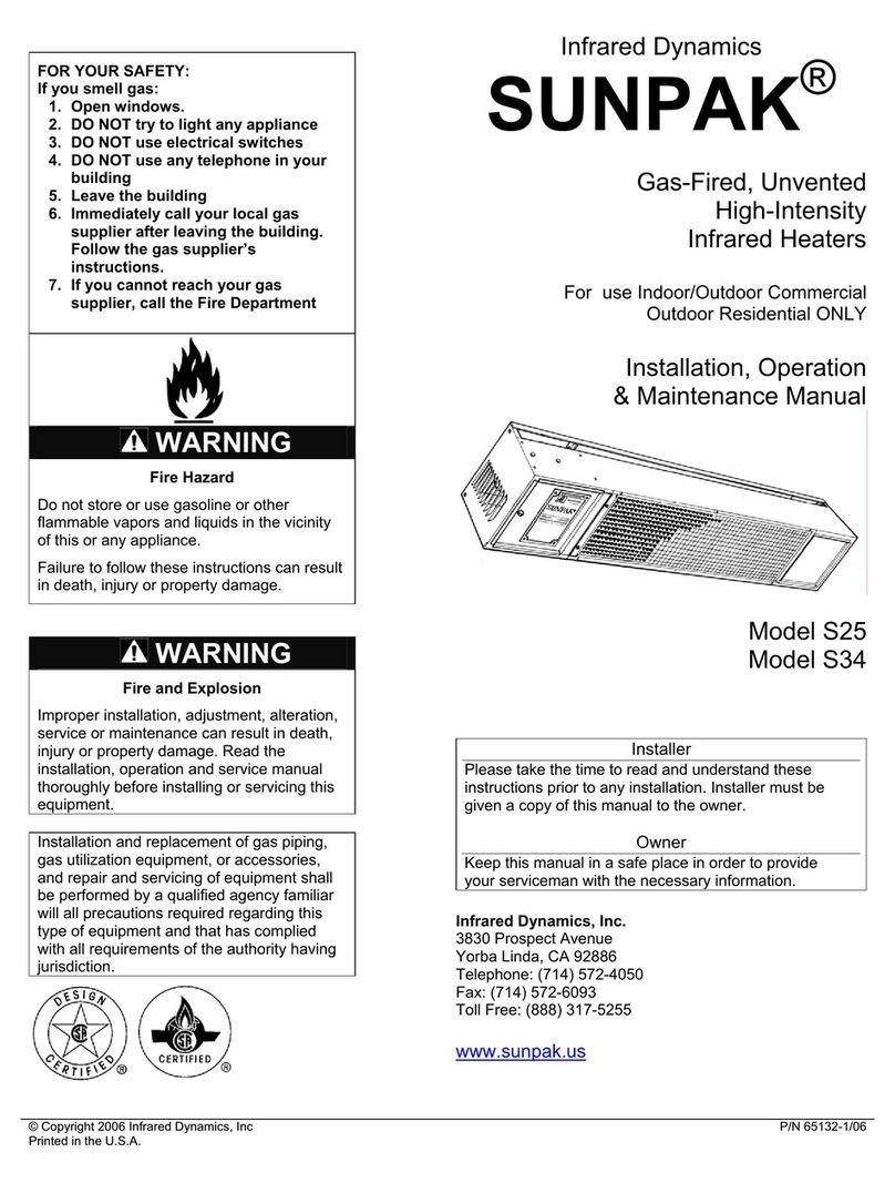 Infrared Dynamics Sunpak S25 Instruction manual