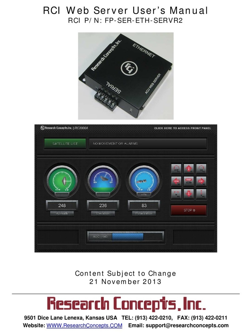 RCI FP-SER-ETH-SERVR2 user manual