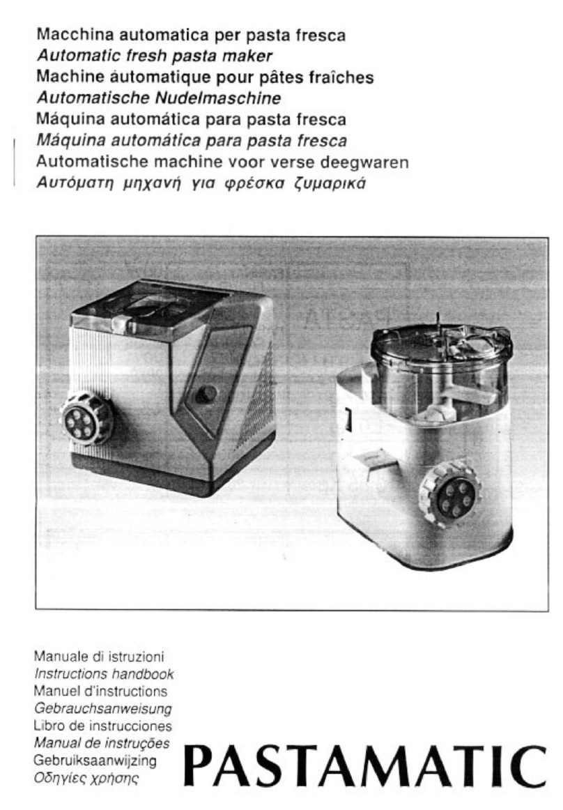 Pastamatic Automatic fresh pasta maker Instruction handbook