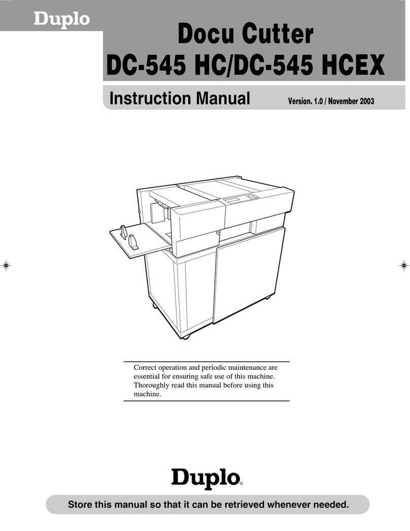 Duplo DocuCutter DC-545HC instruction manual