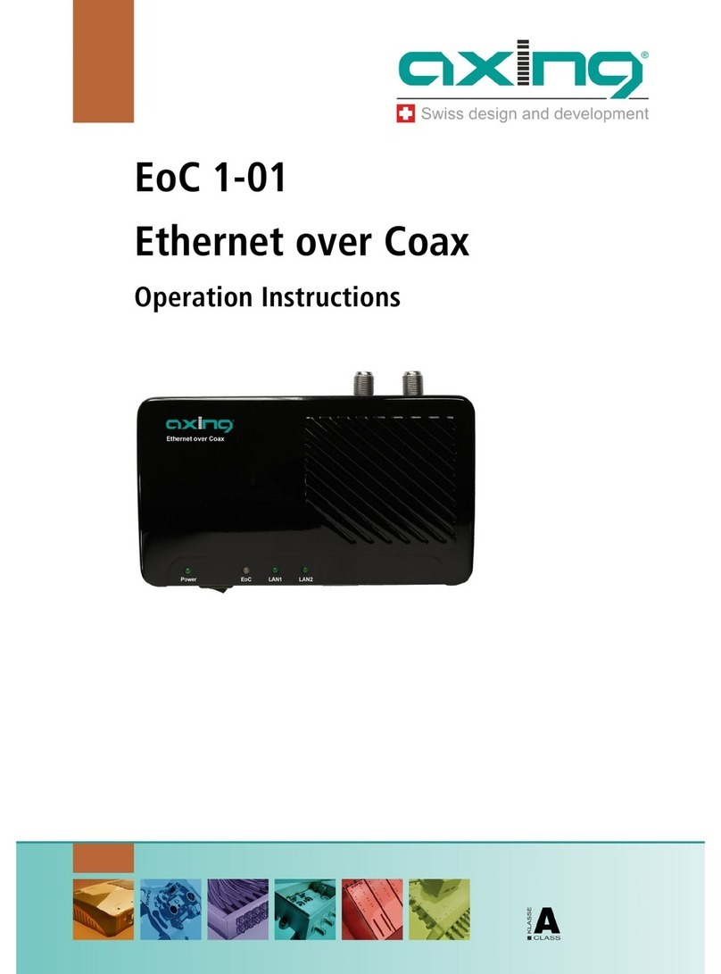 axing EoC 1-01 Ethernet over Coax User manual
